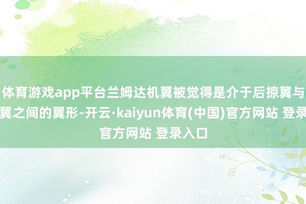 体育游戏app平台兰姆达机翼被觉得是介于后掠翼与三角翼之间的翼形-开云·kaiyun体育(中国)官方网站 登录入口